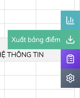 Nút xuất bảng điểm trên Toolbox
