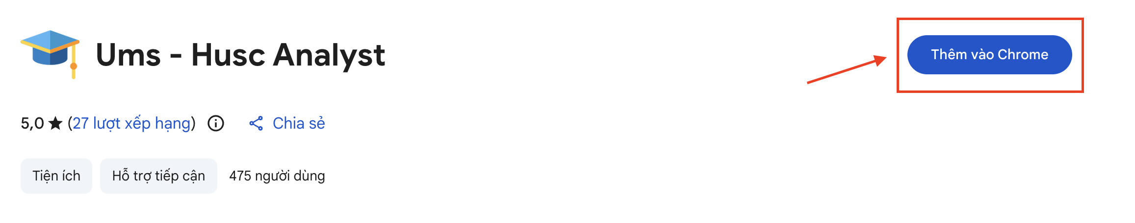Nút Thêm vào Chrome